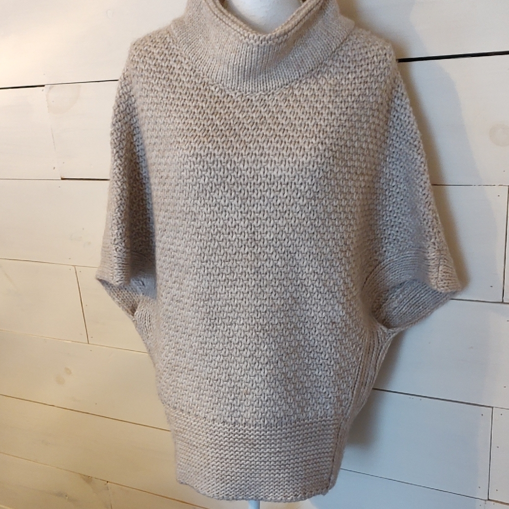 Elegant Beige Turtleneck Sweater